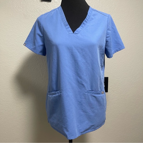 Figs Technical Collection Casma 3 pocket  Scrub Top Size Small - Picture 1 of 7